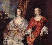 Anthony Van Dyck Anna Dalkeith,Countess of Morton,and Lady Anna Kirk France oil painting reproduction